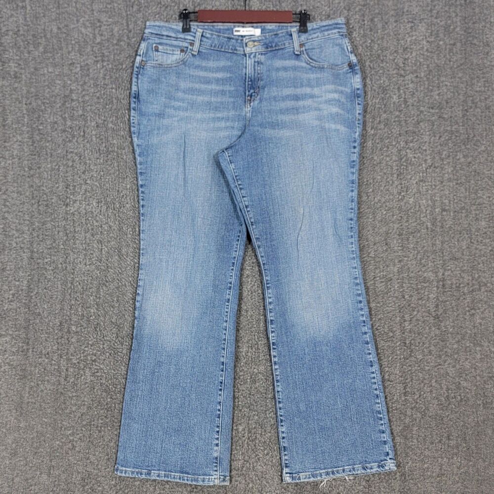 Levis 580 Jeans Womens 18W Blue Bootcut Stretch Denim 37x31